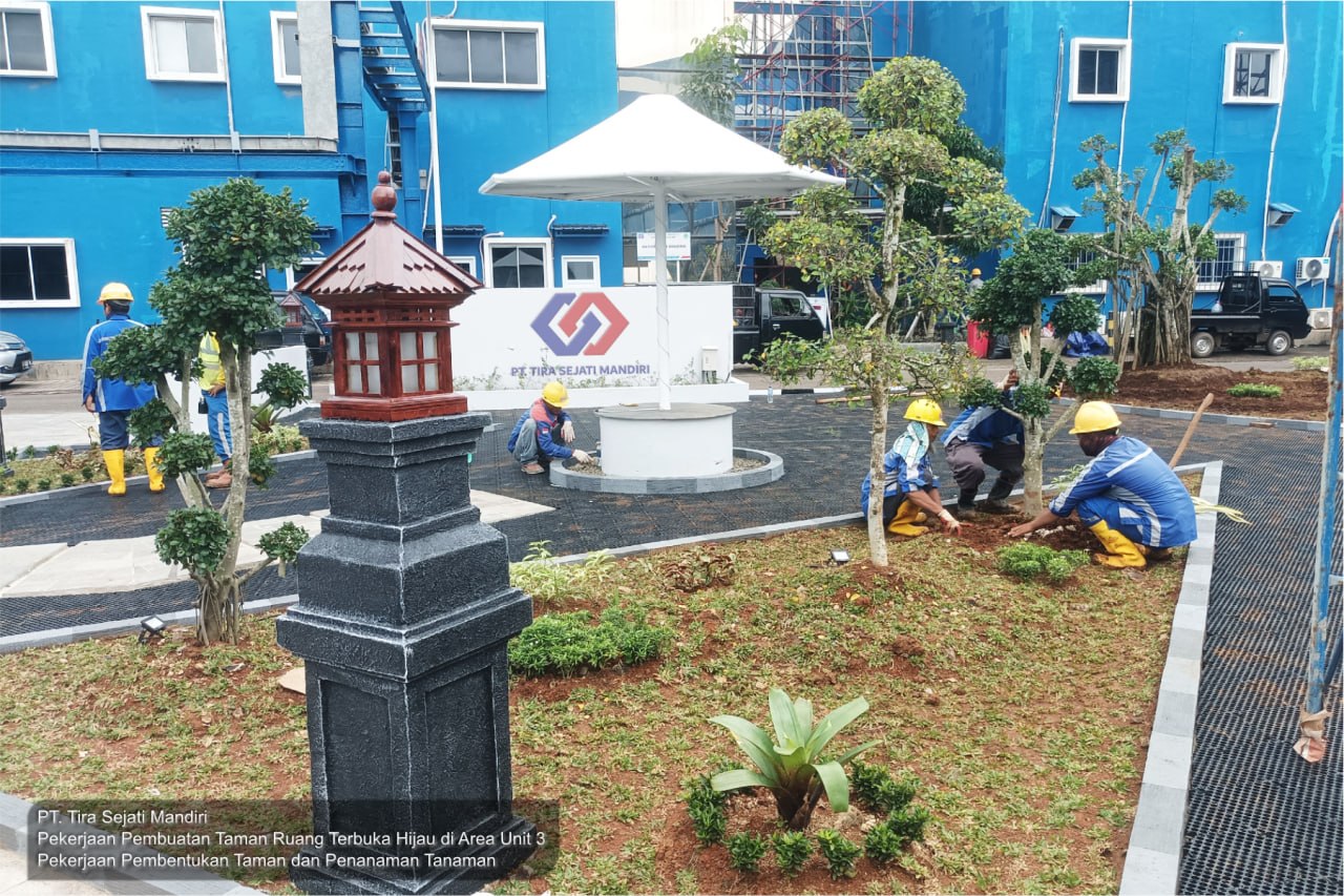 Pekerjaan Pembuatan Taman Ruang Terbuka Hijau di Area Unit 3