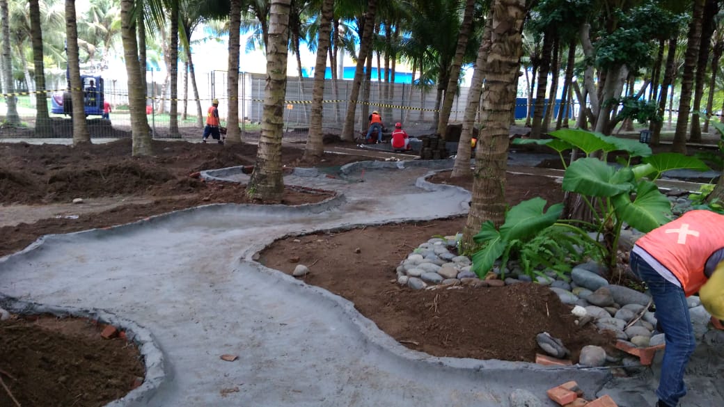 Jasa Pembuatan Taman dan Kolam Area Jetty