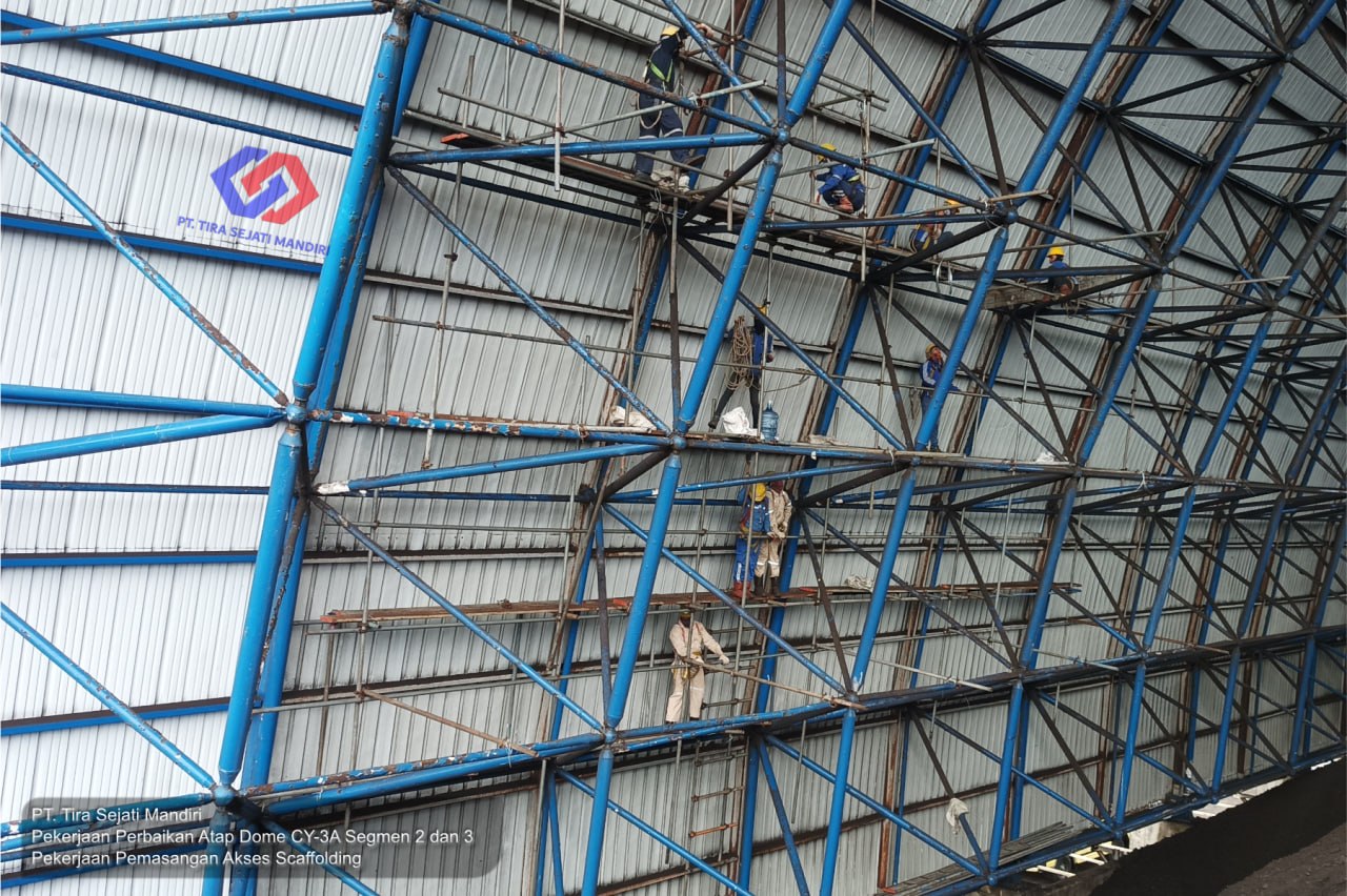 Pekerjaan Pembuatan Atap Dome Unit 3